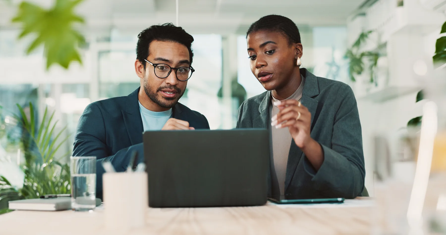 Hospitality professionals reviewing workplace training